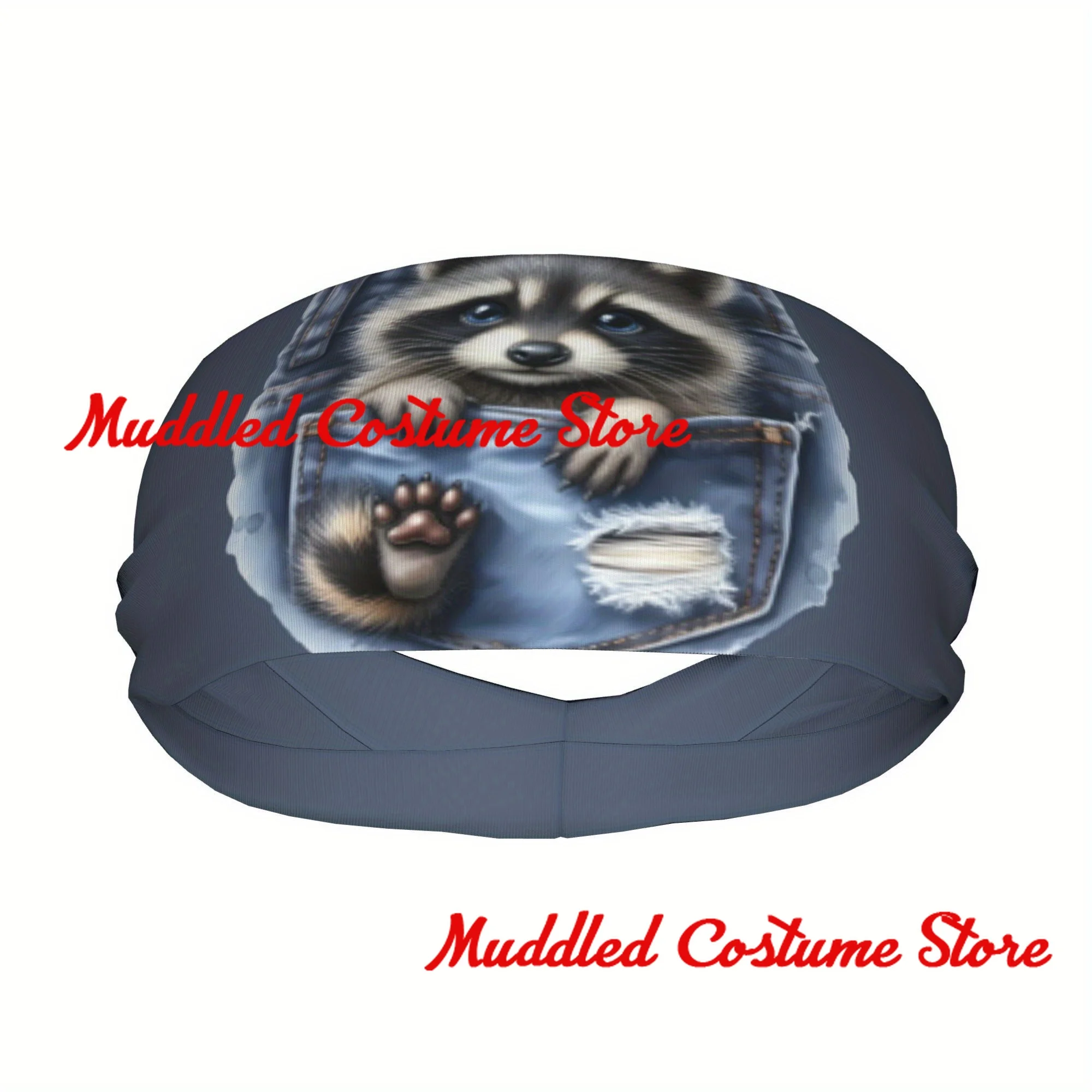 

Cute Raccoon Headband Sports Yoga Fitness Stretch Sweatband Hair Band Elasticity Headband