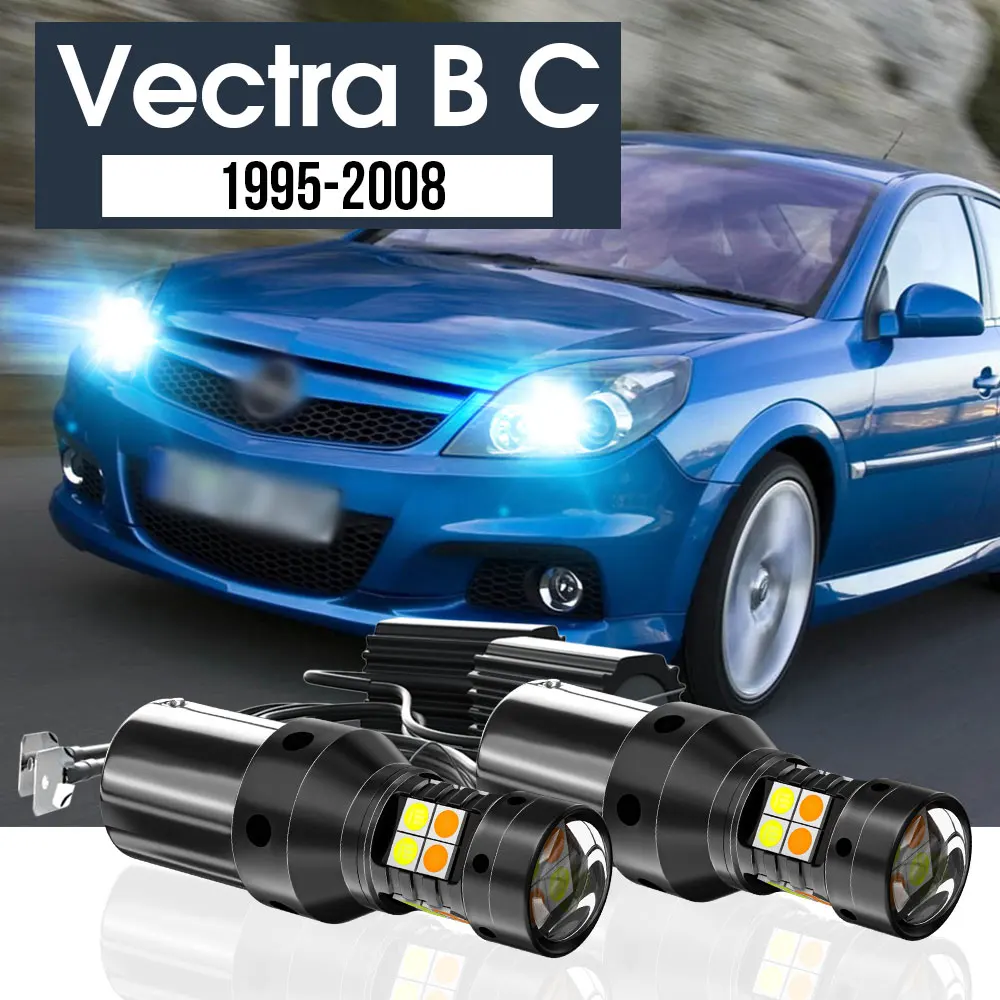 

2x LED Dual Mode Turn Signal+Daytime Running Light Blub DRL Canbus Accessories For Opel Vectra B C 2002-2008 2004 2005 2006 2007