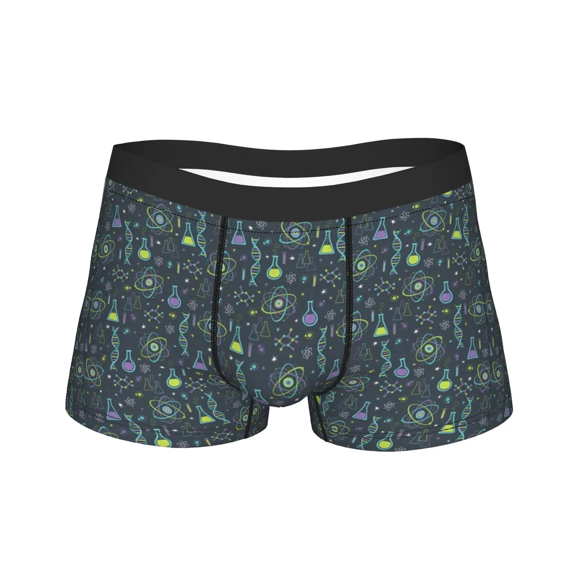 Midcentury Modern Science Boxer Shorts  3D Pouch Underwear Trenky Print Shorts Briefs Novelty Men Panties Large Size