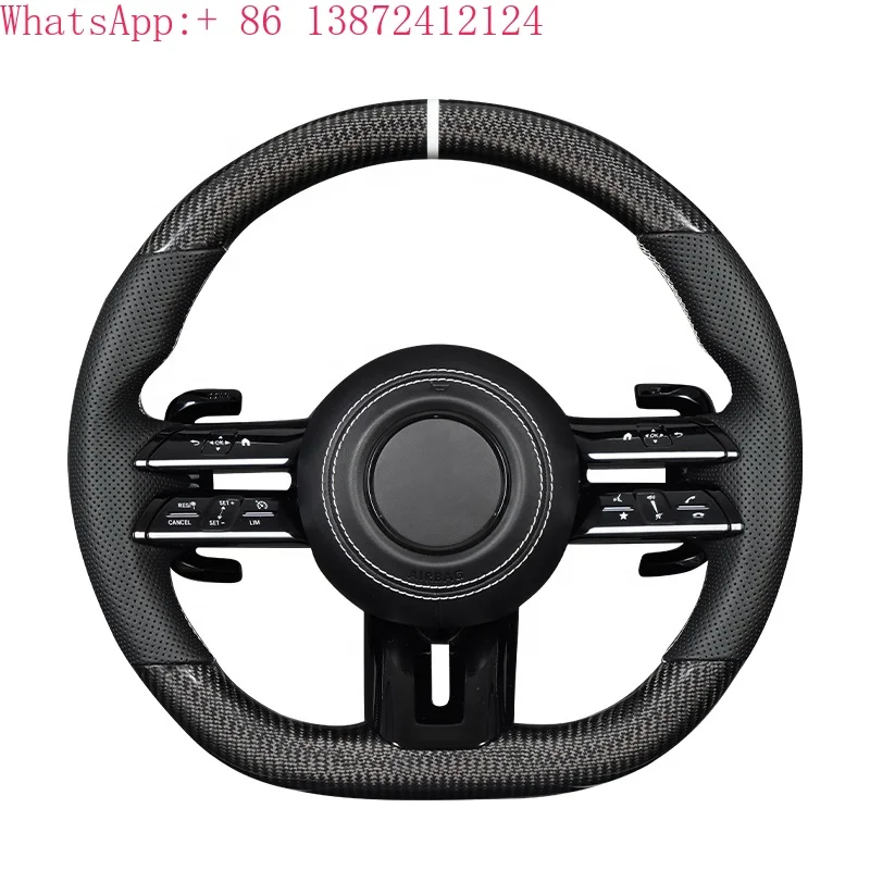 

C217 W211 W212 W221 W222 S63 C63 GLA45 C43 SLC for Mercedes-Benz AMG W204 W205 CLA GLA 45 Class Carbon Fiber Steering Wheel