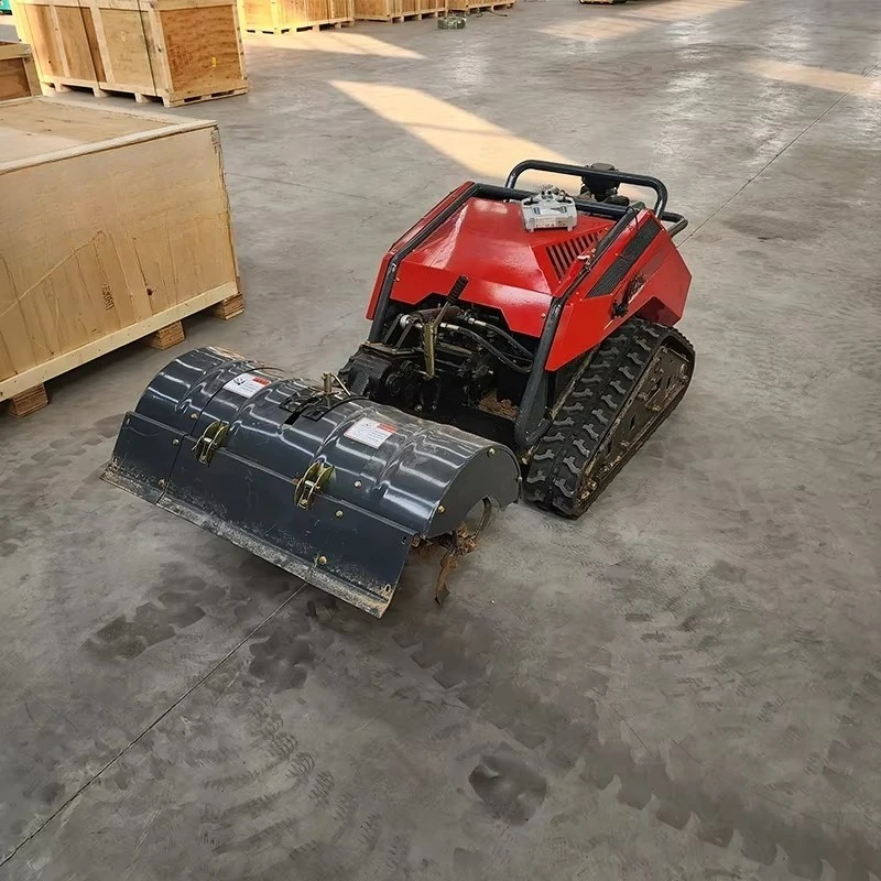 Cultivators Agricultural Rotary Tiller Engine Remote-Controlled Crawler Trencher for Weeding Remote Monitoring Factory Supply