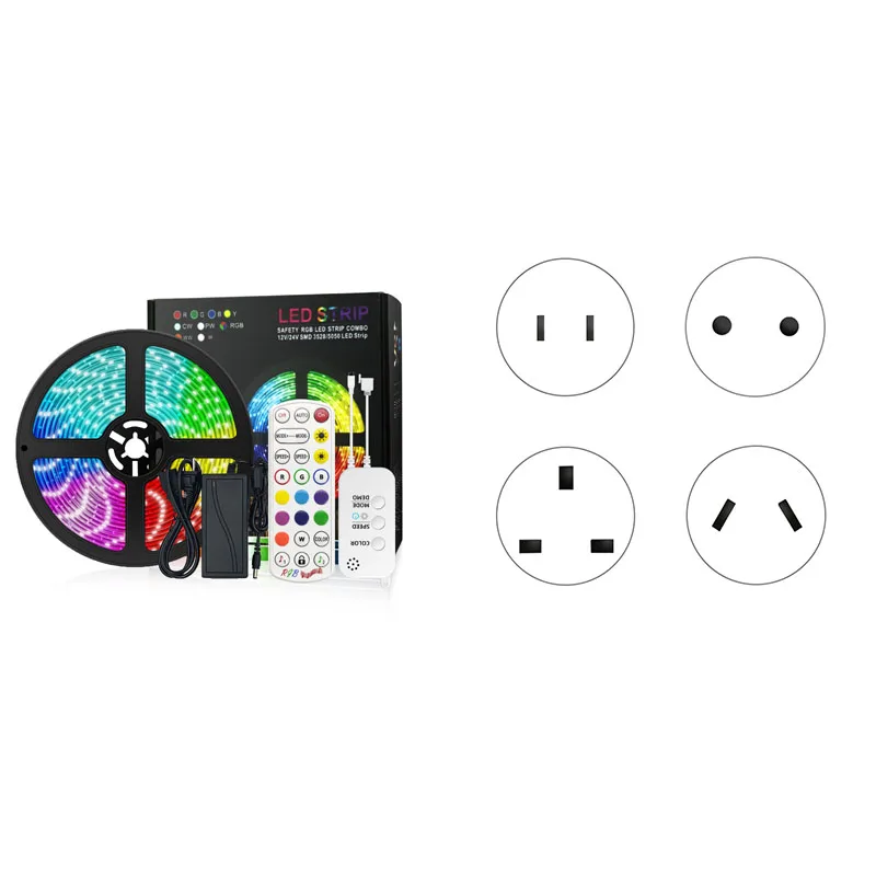 Waterproof LED Light Strip 5050RGB Music Light Strip 15M 450 Light Intelligent Bluetooth 24 Key Colorful Light