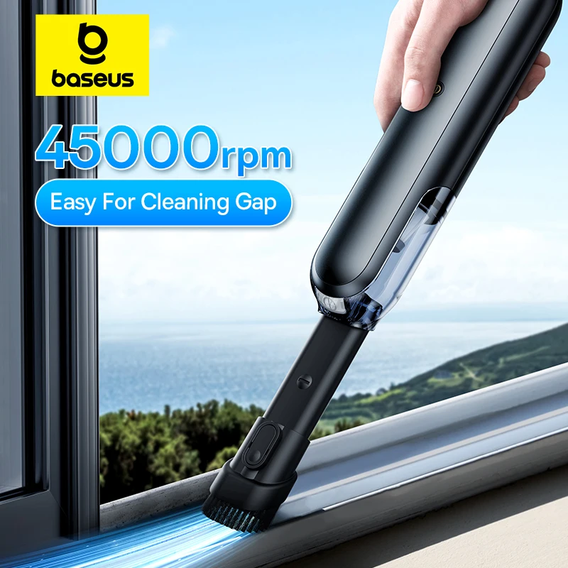 

Baseus Car Wireless Vacuum Cleaner For Car 45000rpm Home Cleaning Portable Handheld Auto Vacuum Cleaner