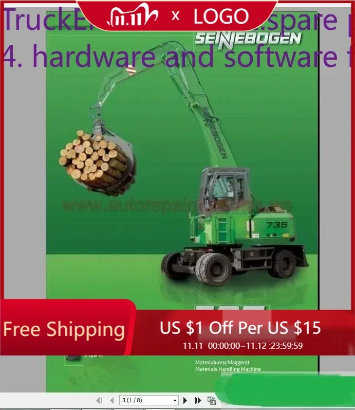 TruckEPC3 Sennebogen Full Set Shop Manual, Electrical and Hydraulic Schematic