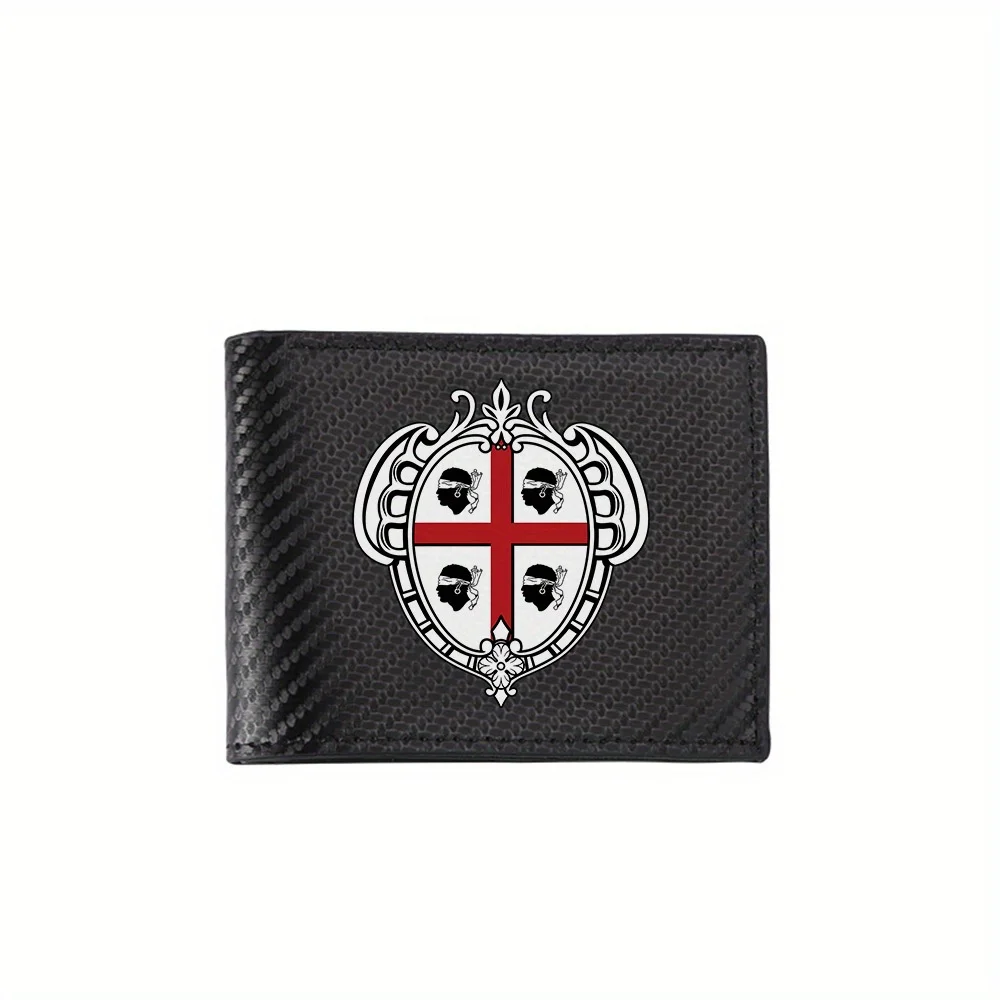 

Мужские кошельки с четырьмя головками и красной крестообразной рамкой, простые деловые современные стильные дизайнерские подарки с принтом для отца, парня C