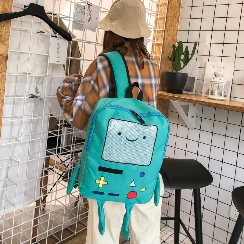 Bonito dos desenhos animados mochilas para estudante engraçado robô saco de escola chique jogo console design de volta pacotes linda grande capacidade sacos de viagem