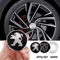 Car Decorative accessories Wheel Center Hub Center Sticker For Peugeot 206 301 307 308 3008 207 208 407 408 508 107 106 205 2008