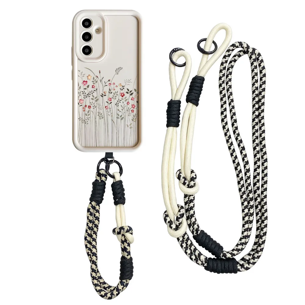 2025 NewFloral Crossbody الحبل حقيبة لهاتف سامسونج A56 55 36 26 16 06 15 35 25 54 34 24 73 53 21 71 51 31 72 52 32 14 13 12 17 07