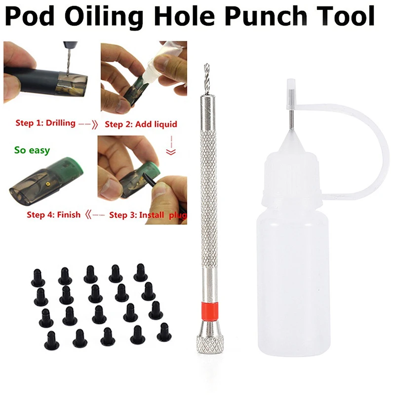 Refillable Pod Tool Set For RELX Classic Infinity Phantom Essential YOOZ ZERO 1/2 MINI SP2S Pod Punch Oiling Tool DIY Kit