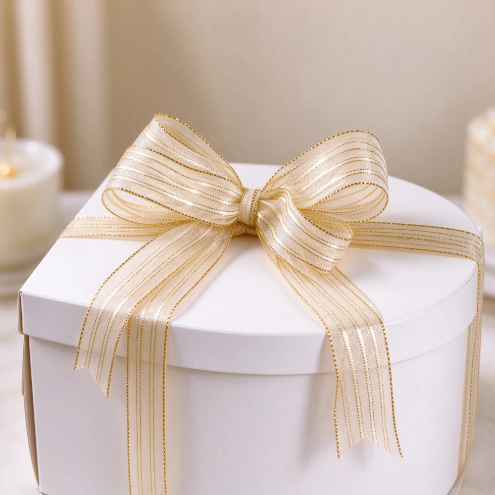 18mm Phnom Penh Ribbon 100m Floral Packaging Baking Gift Box Cake Packaging Butterfly Wedding Decoration Handmade DIY Creativity