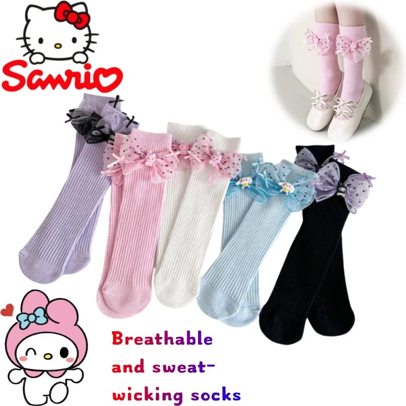 

sanrio Kuromi My melody Cinnamoroll combed cotton hand-knitted socks high-colour cartoon breathable sweat-absorbing stockings