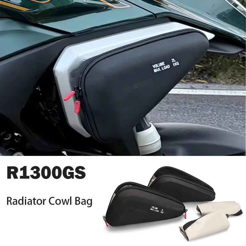 Motorcycle Radiator Cowl Bag For BMW R1300GS R1300 GS R 1300 GS 2023 2024 2025 r1300gs Accessories Side Fairing Tool Bag 2L