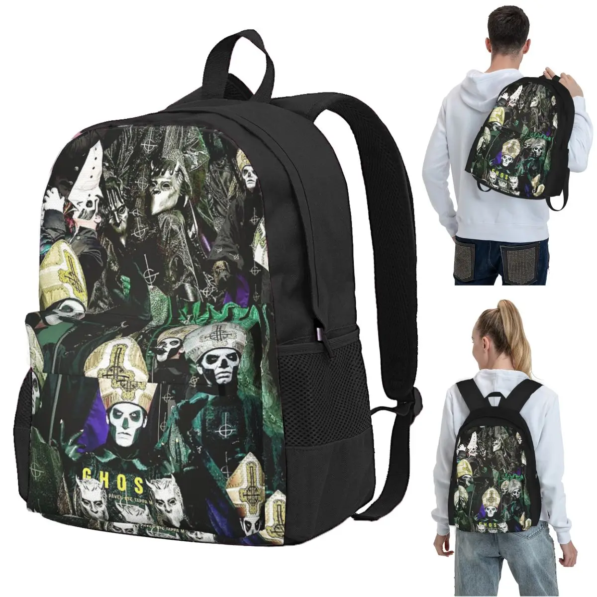 Ghost B.C. BandBackpack Student BookBag Children School Bag Computer Shoulder Bags for Boys Girls