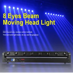 Led-Straal 8X12W Rgbw 4 In 1 Bewegende Koplamp Dmx512 Controle Voor Dj Disco Bar Kvt Party Stage Apparatuur