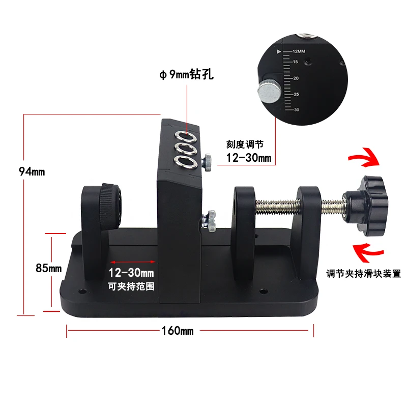 9mm woodworking oblique hole locator oblique hole punch alloy mold 15 degree angle drill oblique hole punching tool