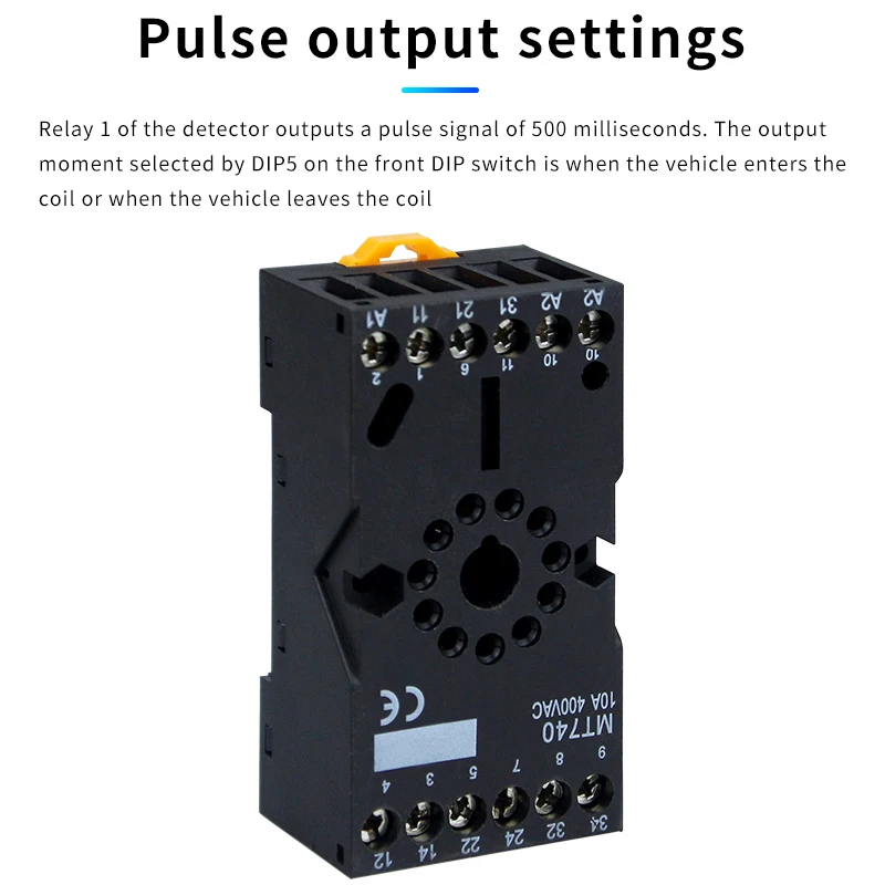 Parking Lot Sensing Vehicle Detector, Site Sensing Pole Coil Single Channel Vehicle Inspection Microwave 110B 24V Barrier Gate