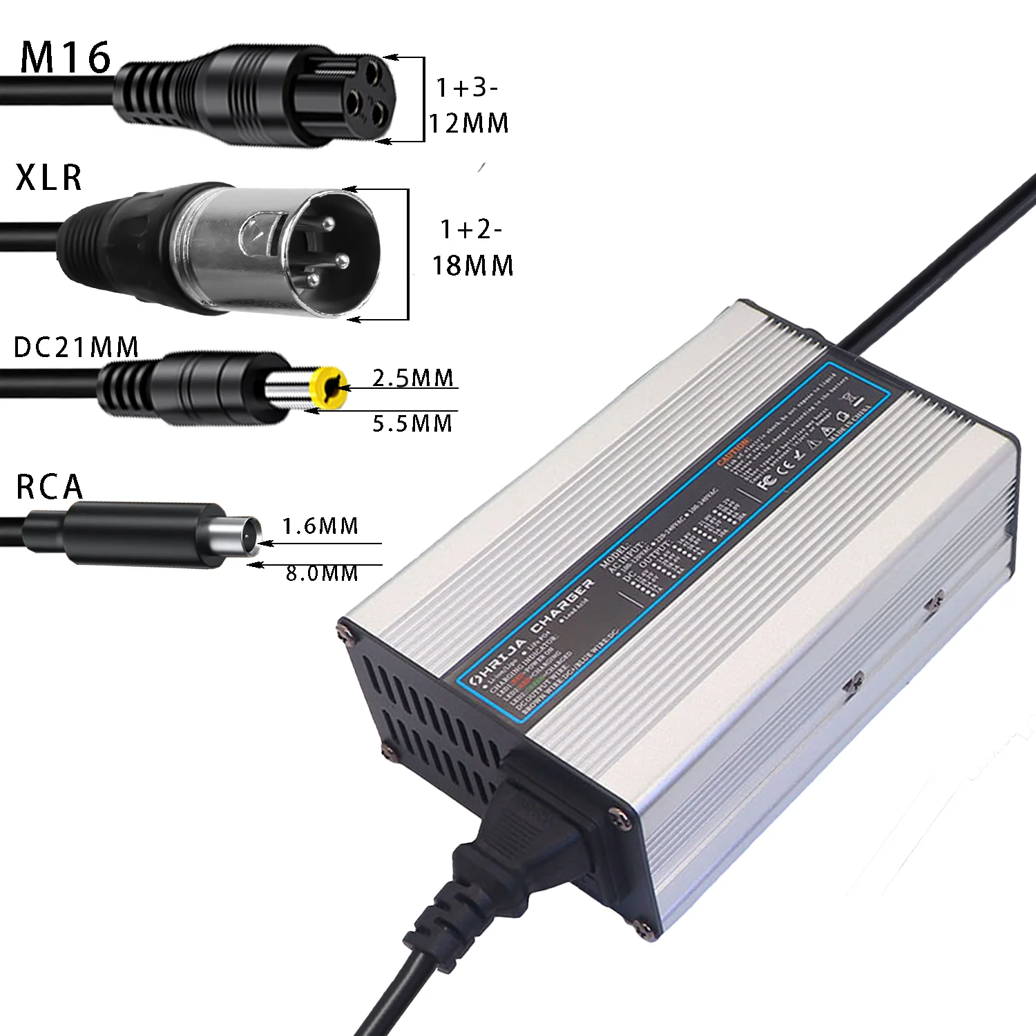 58.8V 2A 3A 4A 5A ładowarka inteligentna aluminiowa obudowa do 13S 54.6V litowo-jonowa bateria litowo-jonowa OLED szybka ładowarka OHRIJA