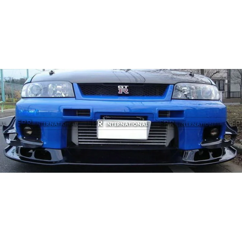 Kompatibel dengan Suku Cadang Modifikasi Nissan Skyline GTR R33 Model AS Spoiler Pisau Udara Bumper Depan Tetap
