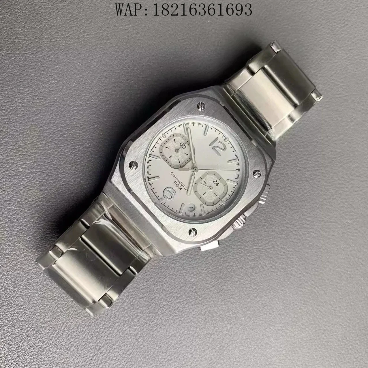

Square Watch Men's Large Dial Luminous Fashion Calendar Steel Belt Quartz Watch