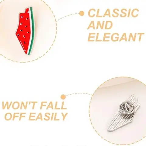 YILUOCD Enkel Mode Vattenmelon Brosch Emalj Geometrisk Frukt Vattenmelon Pin Personlig Charm Väska Dekoration Smycken Gåvor 10 best sales vattenmelonbrosch - №8