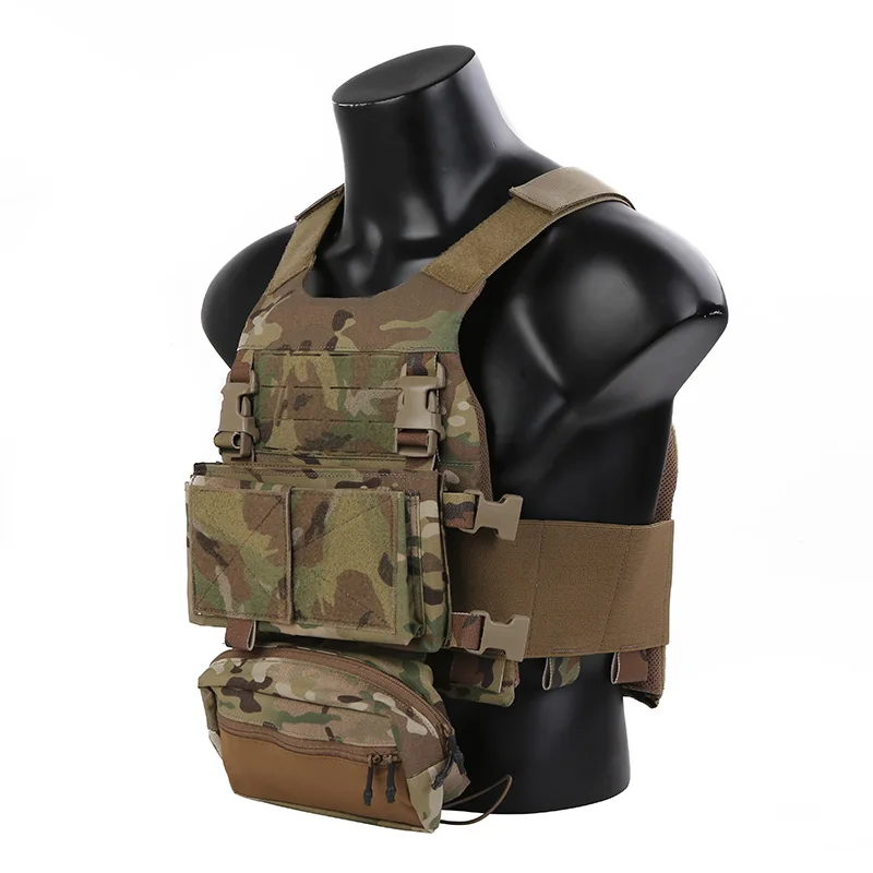 Emersongear Tactical For FCS Style VEST W/MK Chest Rig SET Body Armor Rapid Chest Rig Airsoft Hunting Vest EM7407