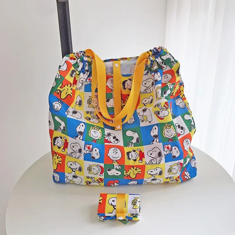 Snoopy Fashion Printing borse per la spesa pieghevoli Cartoon borsa per la spesa riutilizzabile amichevole portatile borse impermeabili di grande