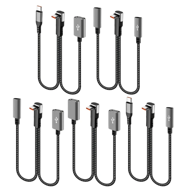 587B Type C To Double USB Female Charging Cable 25cm Design U Disk Expansion Cord For Smartphone Tablet Car
