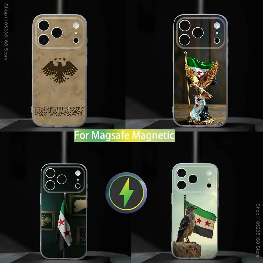 

Syria S-Syrian Flag National Phone Case For iPhone 17,16,15,14,13,12,11,Pro,Max,Plus,Mini,SE4,E For Magsafe Wireless