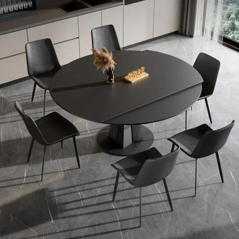 

Room Design Round Comfortable Luxury Dining Tables Wedding Black Lightweight Dresser Free Shipping Mesa De Jantar Baby Table