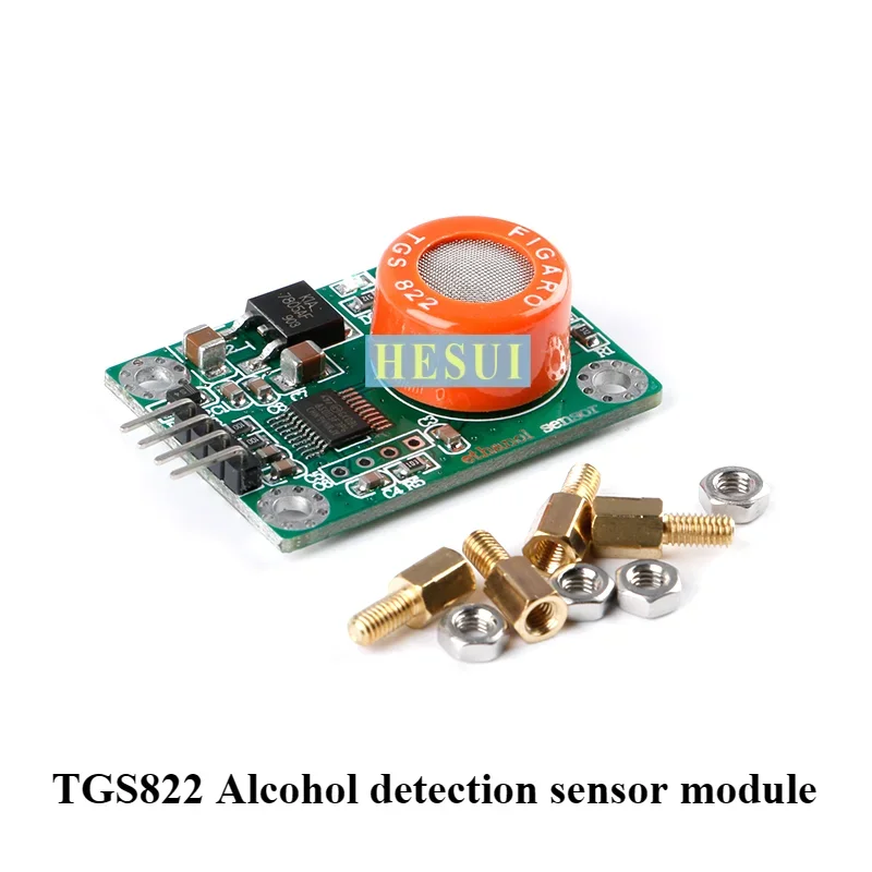 TGS822 module Alcohol detector sensor module Serial port output Ethanol gas measurement module Connected to computer