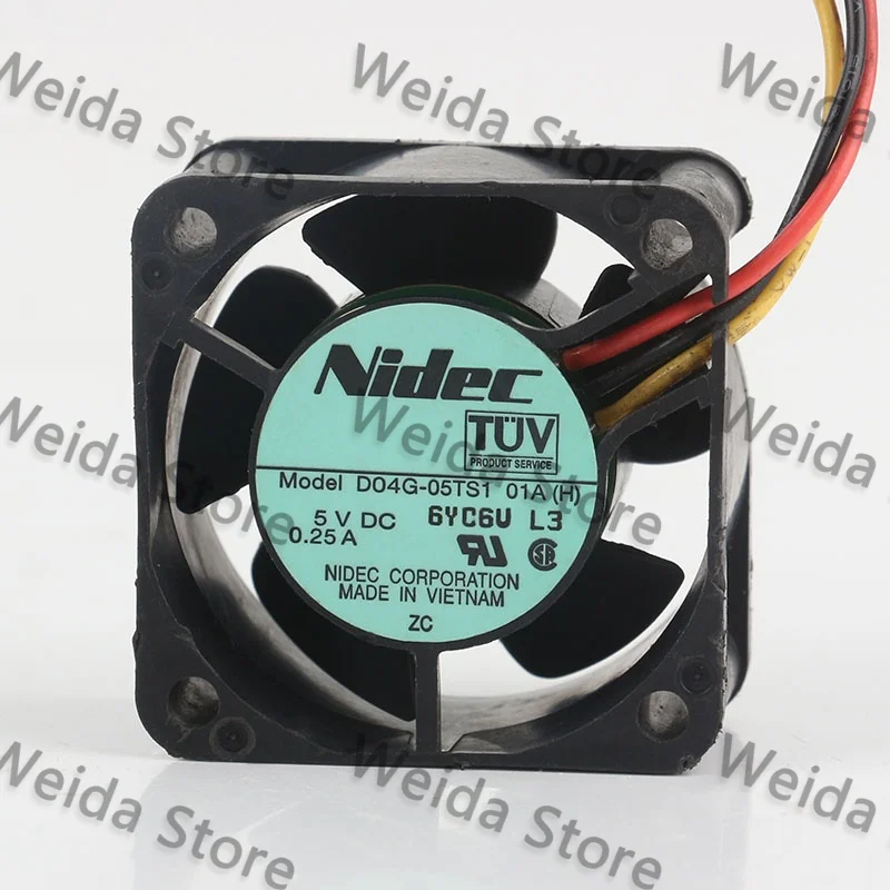Nidec DC 5V 40X40X20MM Server High air 4020 capacity dual ball bearing 0.25A D04G-05TS1 01A(H) Cooling fan