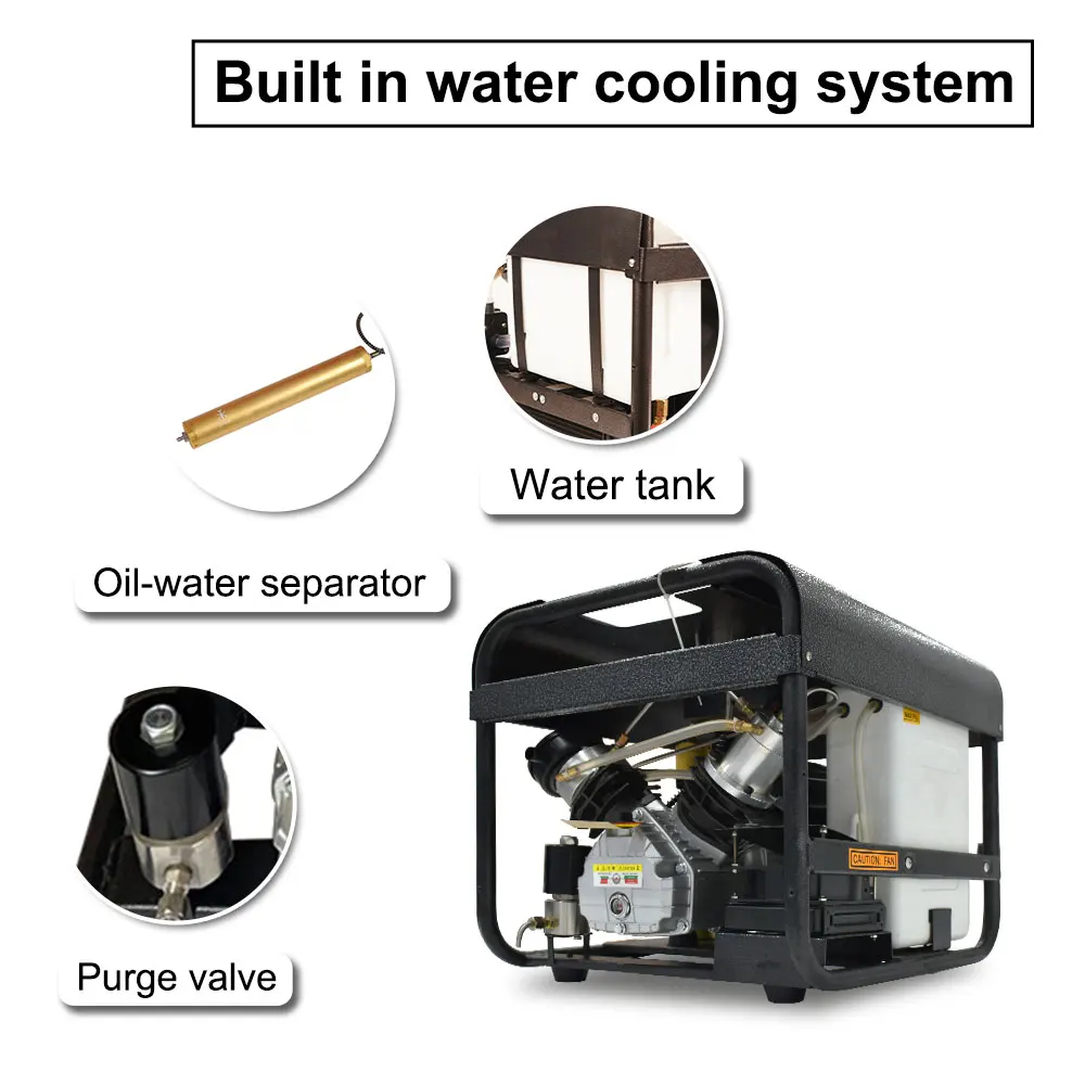 TUXING TXEDT031 High Pressure PCP Air Compressor with One-touch Deflation and Auto Stop Built-in Filter for Diving Scuba Tank