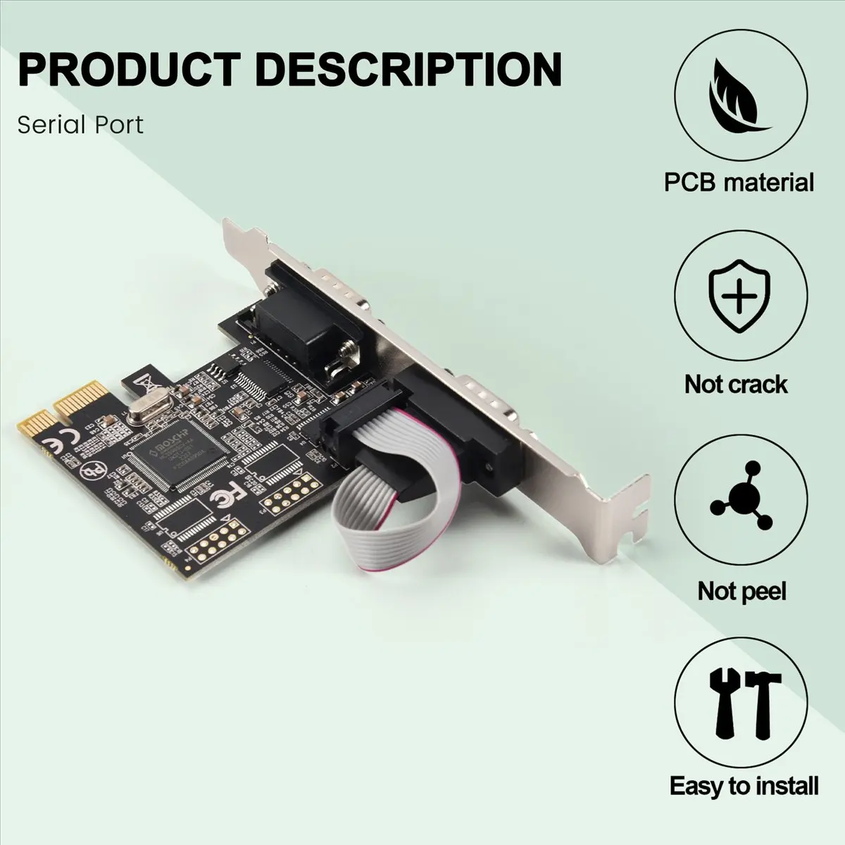 

Стабильный интерфейс Pcie к последовательному порта RS232 Адаптер карты PCI-E PCI Express Карта расширения компьютера промышленного управления