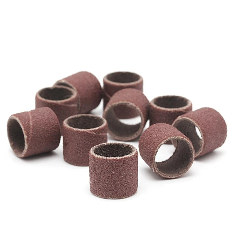 10 PCs 12,5mm Grit 80# Bandas lixagem +3,17mm Mandrel Rotary Tool Bits Bits 601a