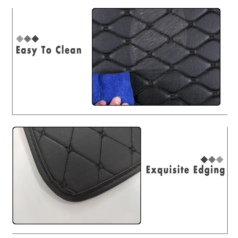 Universal Car Floor Mats Artifical Leather Fit 98% Auto Parts Models Interior Accessories Foot Pads Rugs Custom Cover Waterproof