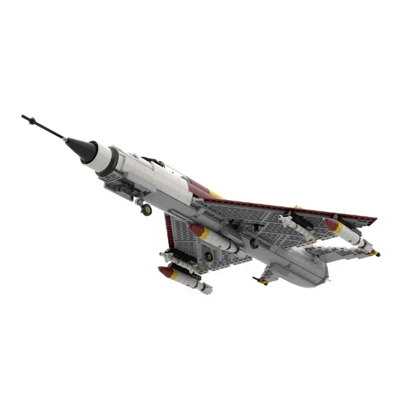 Military Aircraft Model Moc Building Bricks MiG 21 Combat Fighter Technology Blocks Gifts Christmas Toys DIY Sets Assembly