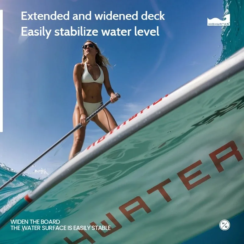 10'6" aufblasbares SUP-Board, Stand-Up-Paddleboard zum Angeln, Touren und Yoga, stabiles Allround-Surfbrett für Erwachsene mit Paddel