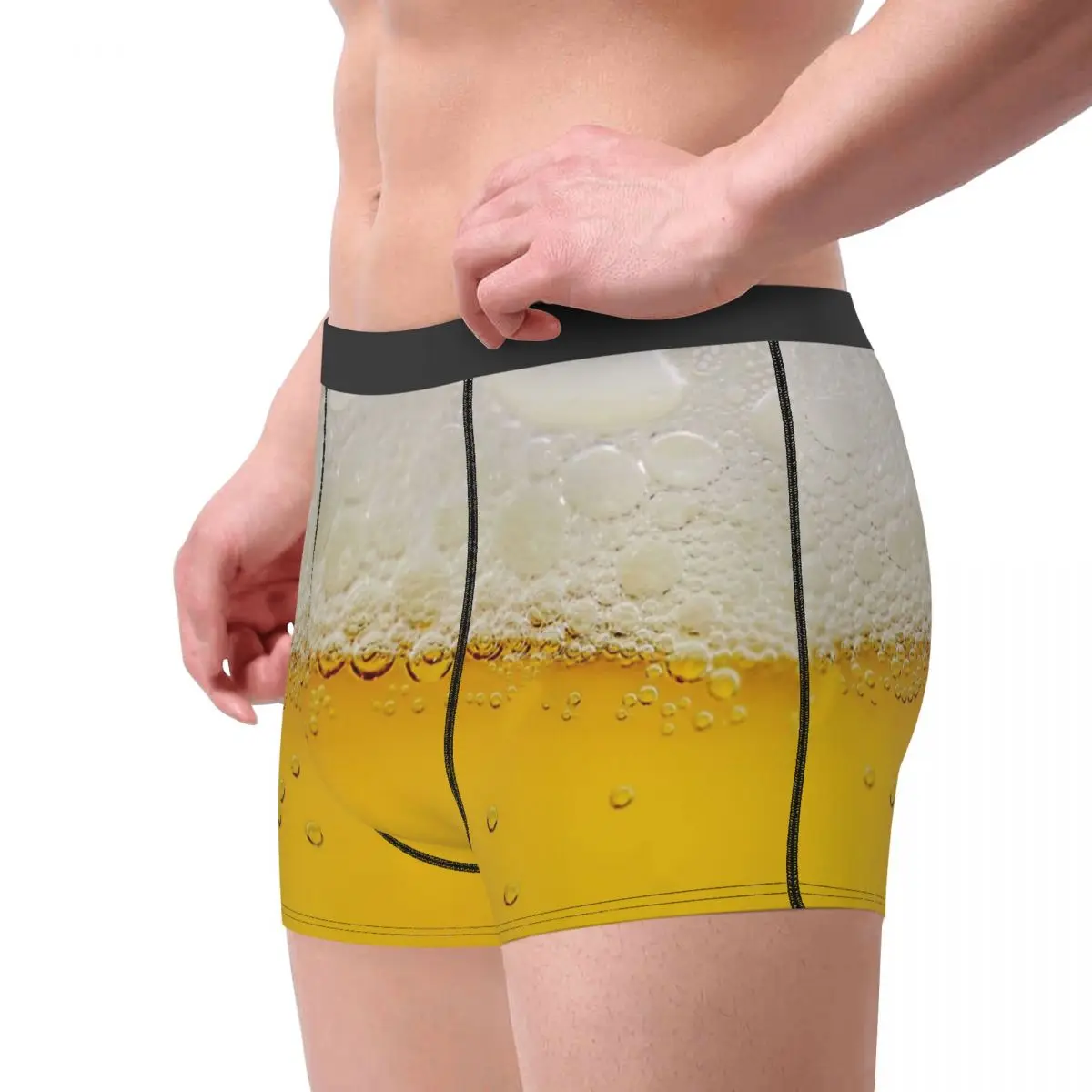 Funny Beer Design1 Underpants Homme Panties Men\'s Underwear Ventilate Shorts Boxer Briefs