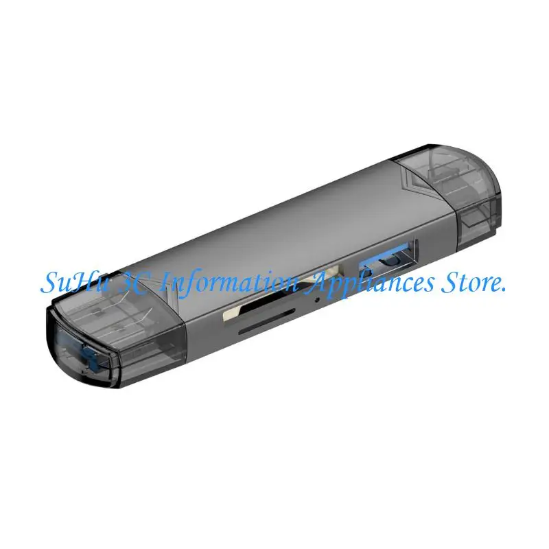 6 in 1 Multifunction USB Type C Memory Card Reader Replacement for Computer