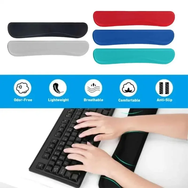 Non-slip Mouse Pad New Keyboard Wrist Rest Pad Memory Foam Superfine Fibre for PC Computer Gaming Keyboard Platform Rest view 2