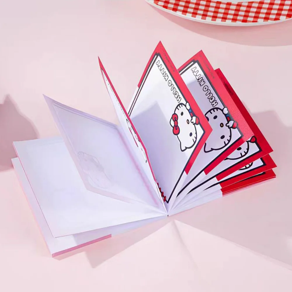 50 قطعة حقيقية سانريو مرحبا كيتي ملاحظات لاصقة صغيرة Kawaii Kt القط المعلم اللوازم المكتبية طالب القرطاسية الفتيات هدايا عيد