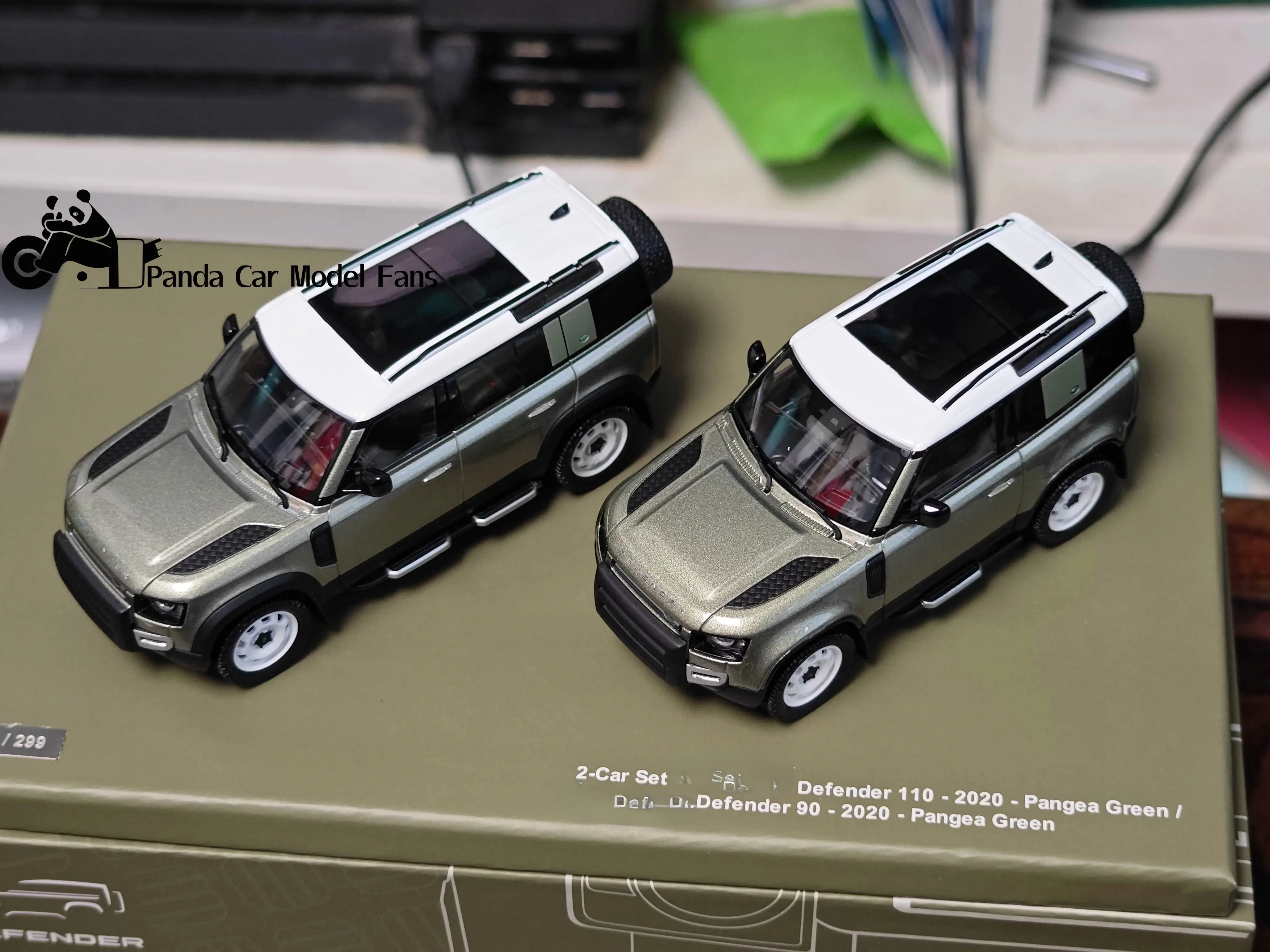 Almost Real 1/43 Range Rover Defender 2 set 90 +110 get 2 model Small scale hobby static viewing few pictures but special price