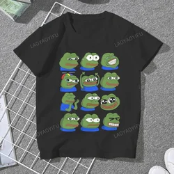Pepe Frog Animal Girls Y2k Graphic Tees Overload Women's Cotton TShirt O-neck Funny Gift Pepe The Frog Meme Harajuku Tshirts