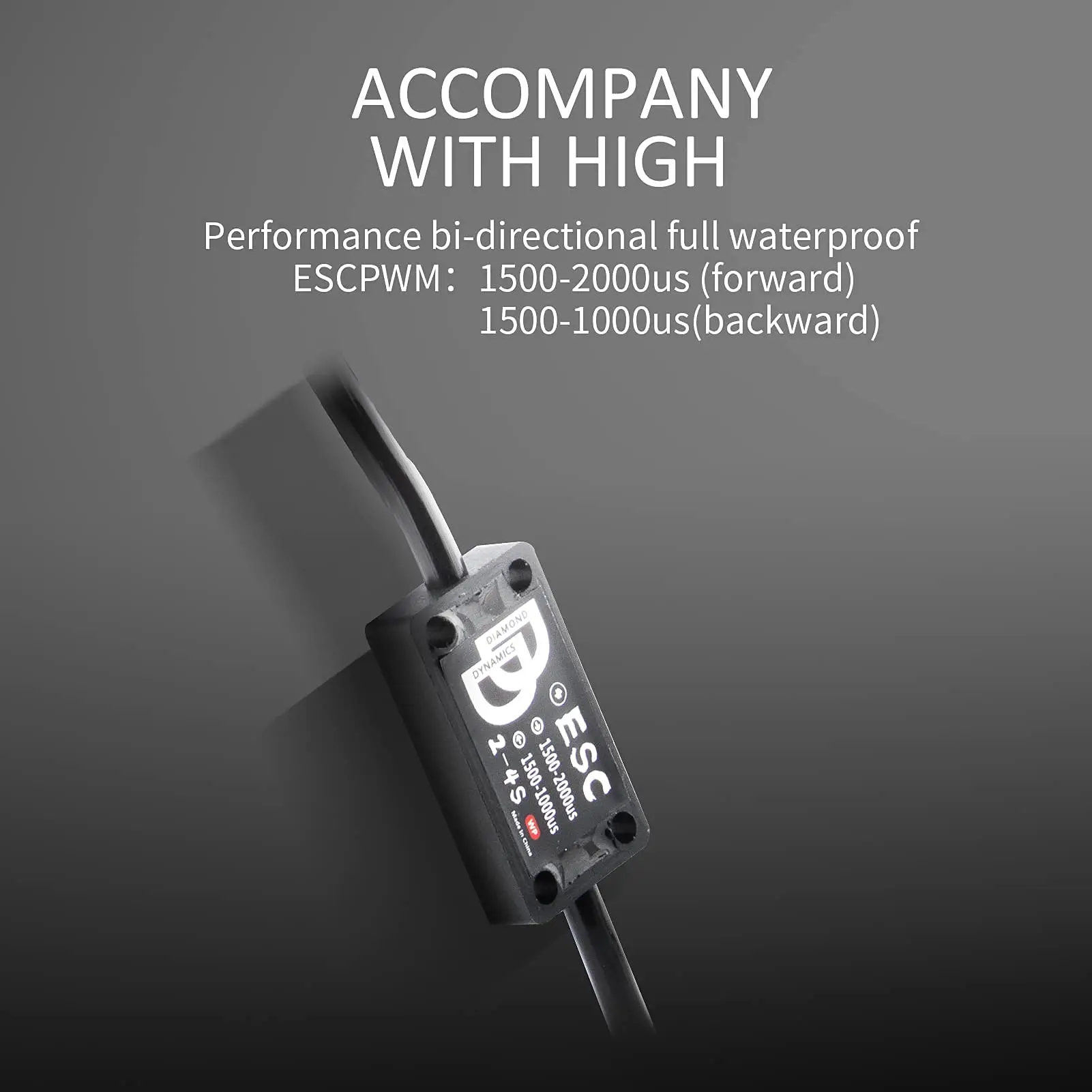 24V 500KV High-Speed Underwater Thruster For RC Boats/Underwater Drones ROV With ESC Depth 100 Meters 12000rpm Speed （CW）