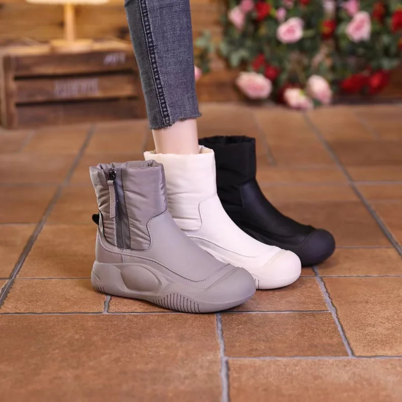 

【2025 Winter】Snow Boots Women Thermal Fur Lined Waterproof Slip-Resistant Platform Winter Shoes Thick Warm Cotton Boots Cold Wea