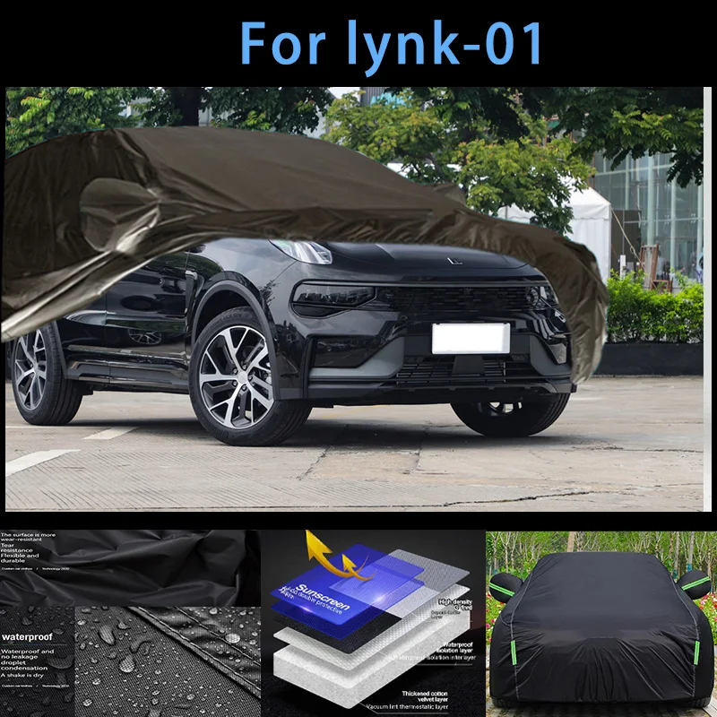 

For lynk-01 Outdoor Protection Full Car Covers Snow Cover Sunshade Waterproof Dustproof Exterior Car accessories