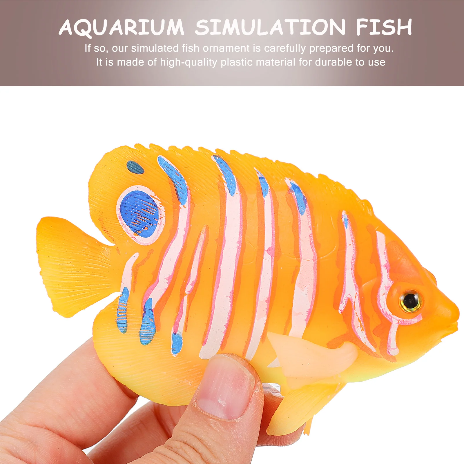 

1Pcs Simulation Angelfish Aquarium Plastic Fish Decoration Fish Tank Landscaping Artificial Realistic Ornament