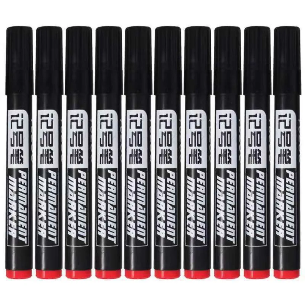 

3PCS/Set Permanent Marker Pen Waterproof Ink Fine Point Black Blue Red Oil Ink 1.5mm Round Toe Fine Color Marker Pens