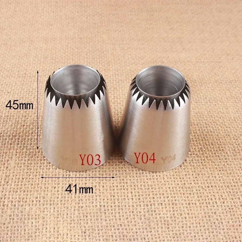 2Pcs Russian Icing Piping Nozzles Sulta Ne Ring Cookies Mold Confectionery Pastry Nozzles For Decorating Cake Pastry Tips Sets