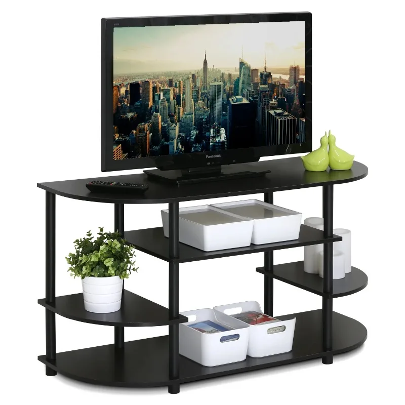 

Furinno JAYA Simple Design No Tool TV Stand, Black